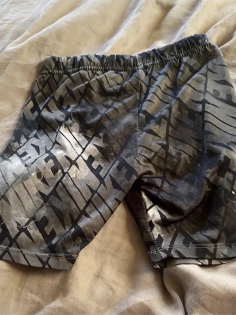 Nike Black and Gray Graphic Athletic spandex Shorts